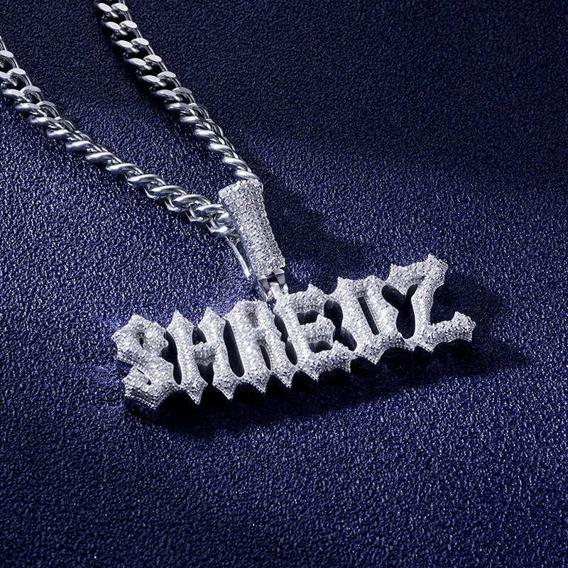 Custom S925 Iced Unique Letter Pendant Deposit