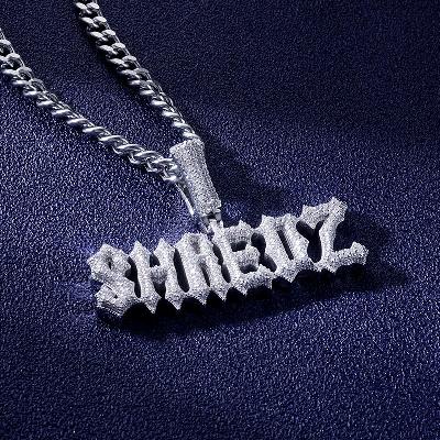 Custom S925 Iced Unique Letter Pendant Deposit