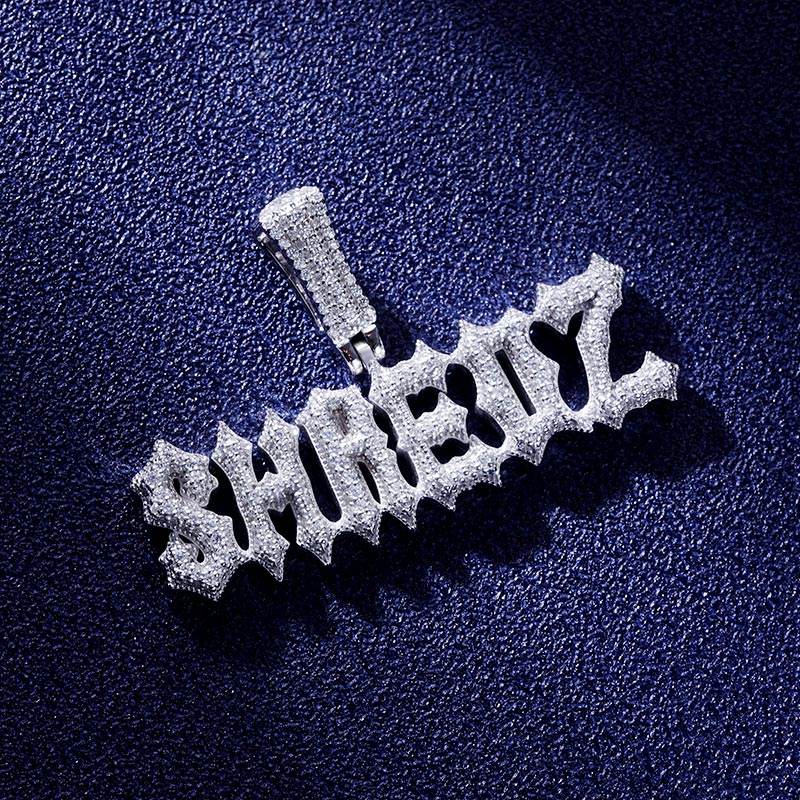 Custom S925 Iced Unique Letter Pendant Deposit