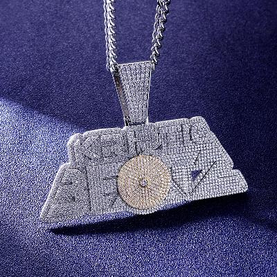 Custom S925 Iced Unique Letter Pendant Deposit