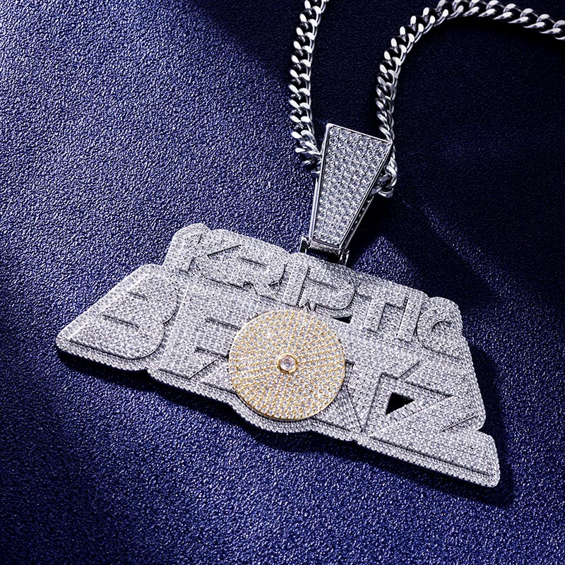 Custom S925 Iced Unique Letter Pendant Deposit