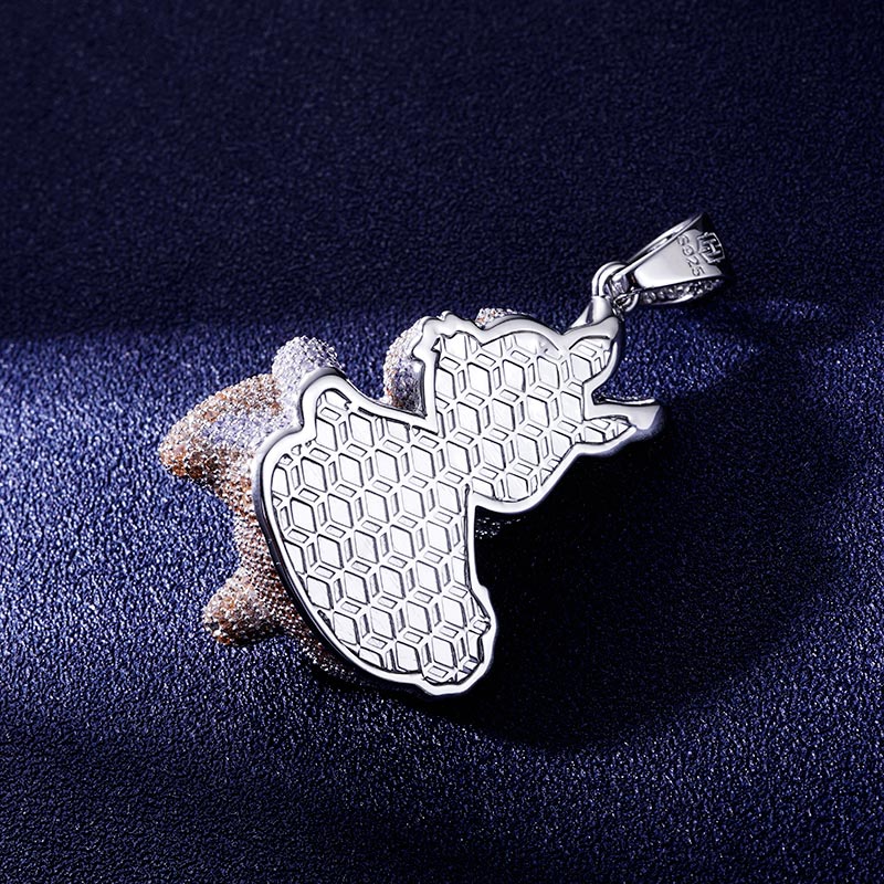 Custom S925 Iced Cartoon Rabbit Pendant Deposit