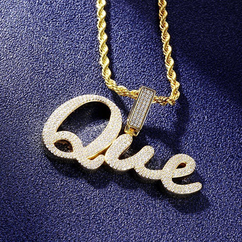 Custom S925 & VVS1 Moissanite Unique Letter Pendant Deposit