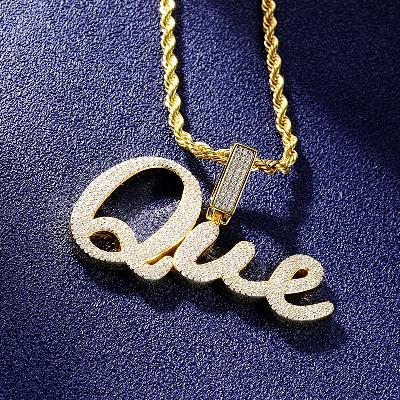 Custom S925 & VVS1 Moissanite Unique Letter Pendant Deposit
