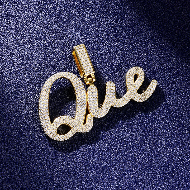 Custom S925 & VVS1 Moissanite Unique Letter Pendant Deposit