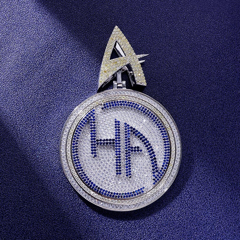 Custom S925 Iced Round Letter Pendant Deposit