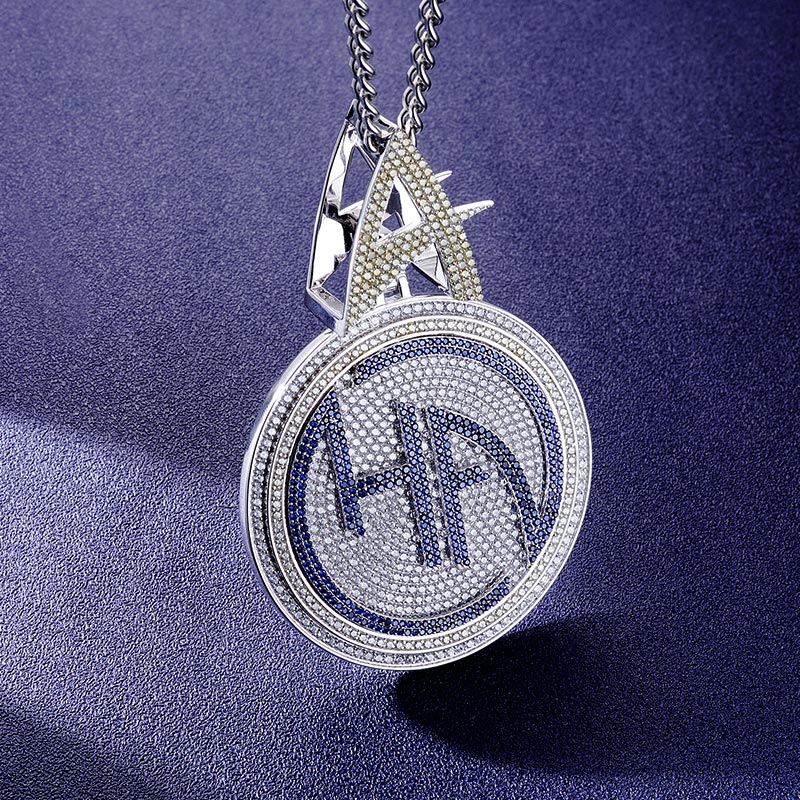Custom S925 Iced Round Letter Pendant Deposit