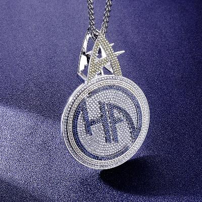 Custom S925 Iced Round Letter Pendant Deposit