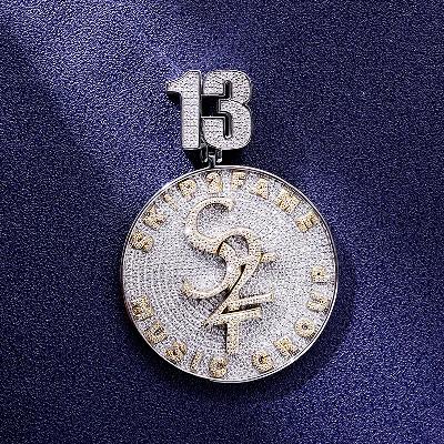 Custom S925 & VVS1 Moissanite Round Letter Pendant Deposit