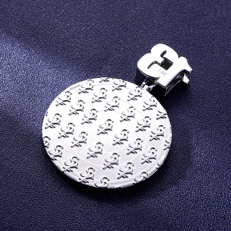Custom S925 & VVS1 Moissanite Round Letter Pendant Deposit