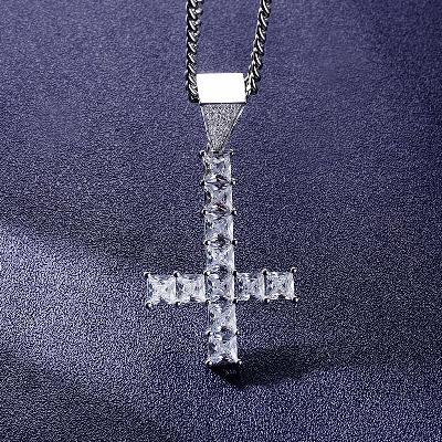 Custom S925 Iced Princess Cut Cross Pendant Deposit