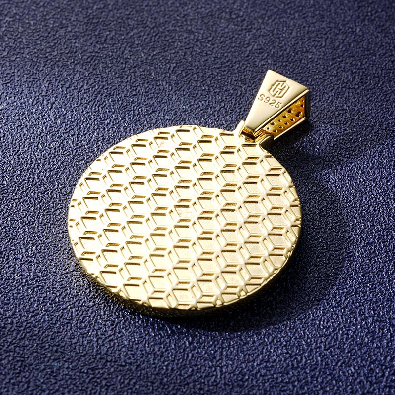 Custom S925 & VVS1 Moissanite Round Letter Pendant Deposit