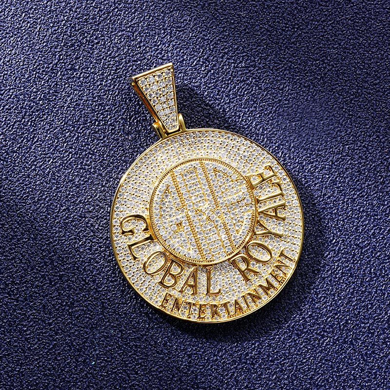 Custom S925 & VVS1 Moissanite Round Letter Pendant Deposit