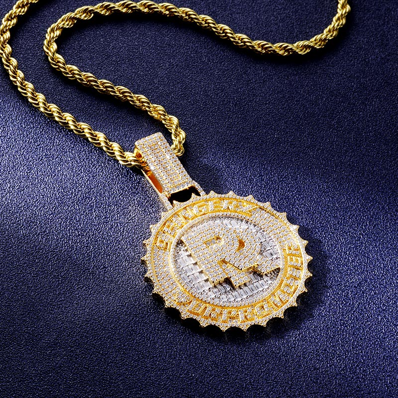 Custom S925 & VVS1 Baguette Moissanite Letter Pendant Deposit