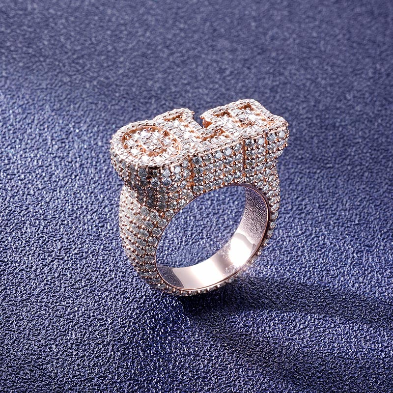 Custom S925 & VVS1 Baguette Moissanite Letter Ring Deposit