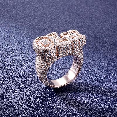 Custom S925 & VVS1 Baguette Moissanite Letter Ring Deposit