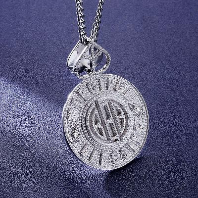 Custom S925 & VVS1 Moissanite Round Letter Pendant Deposit