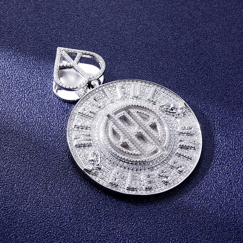 Custom S925 & VVS1 Moissanite Round Letter Pendant Deposit