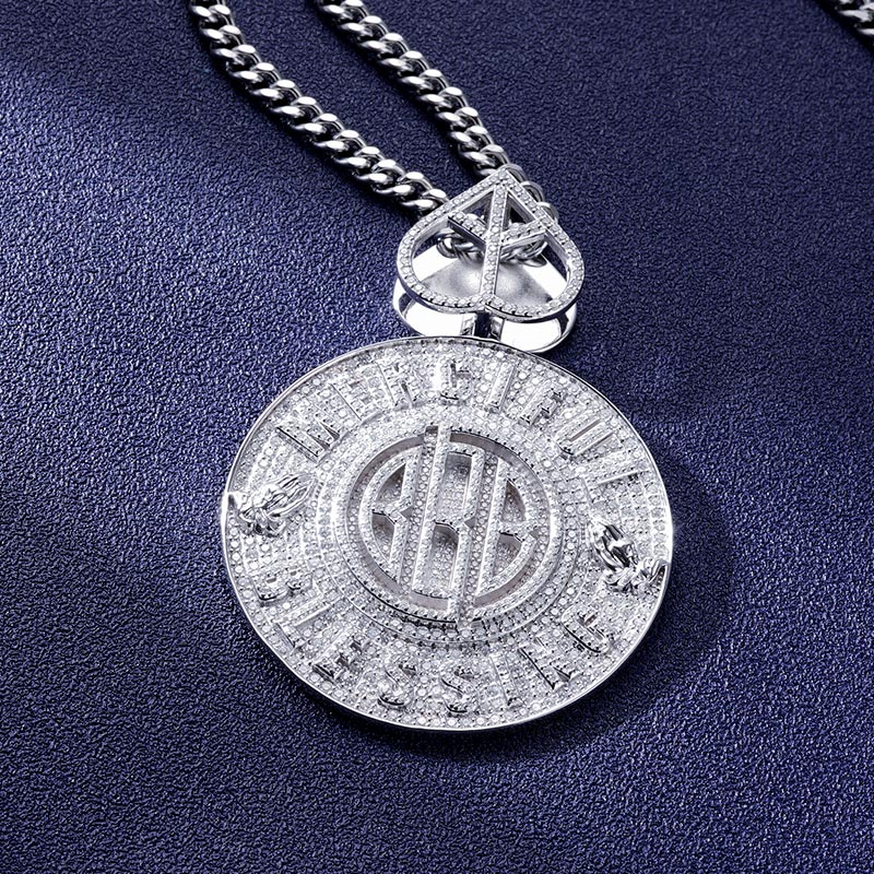 Custom S925 & VVS1 Moissanite Round Letter Pendant Deposit