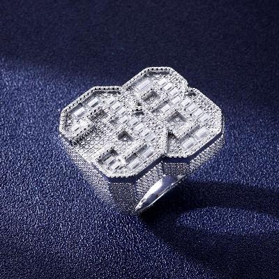 Custom S925 & VVS1 Baguette Moissanite Number Ring Deposit