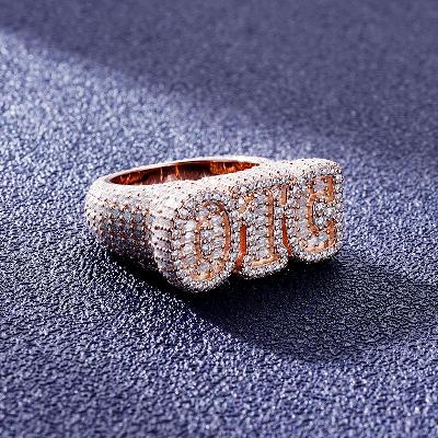 Custom S925 & VVS1 Baguette Moissanite Letter Ring Deposit