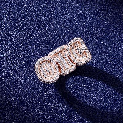 Custom S925 & VVS1 Baguette Moissanite Letter Ring Deposit