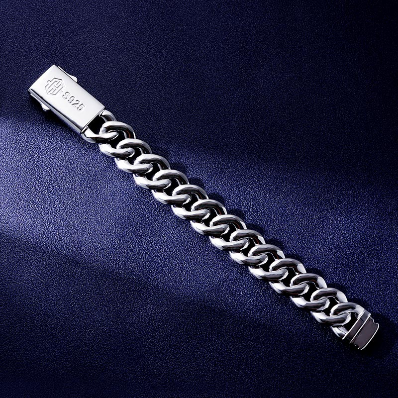 Custom S925 & VVS1 Moissanite Letter Cuban Link Bracelet