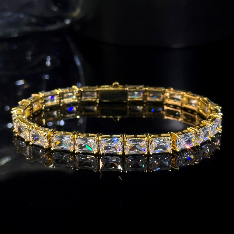 Iced 6mm Baguette Cut Tennis Bracelet