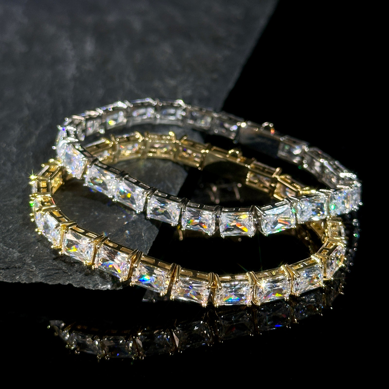 Iced 6mm Baguette Cut Tennis Bracelet