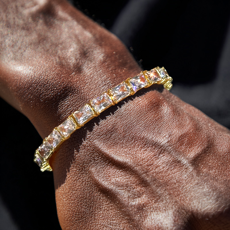 Iced 6mm Baguette Cut Tennis Bracelet