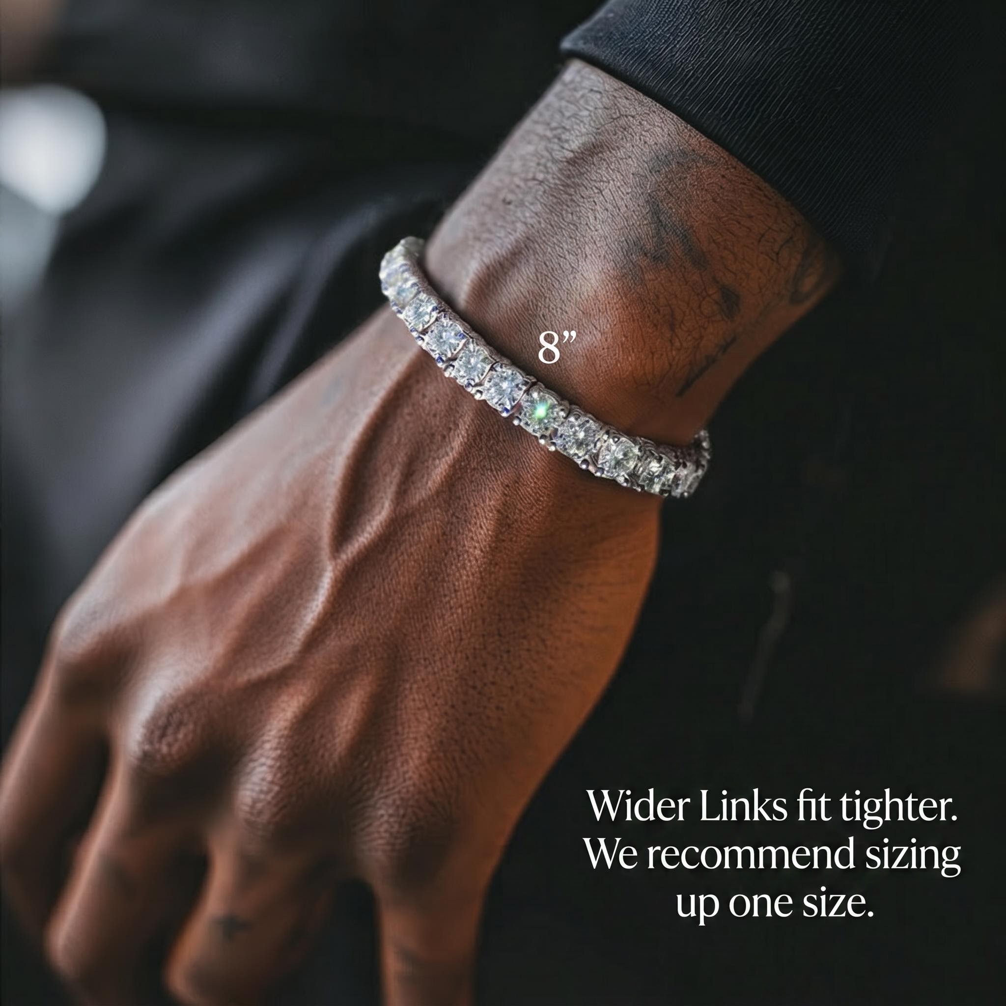 10mm Iced Out Side with Diamonds Tennis Bracelet 10mm Iced Out Side with Diamonds Tennis Bracelet