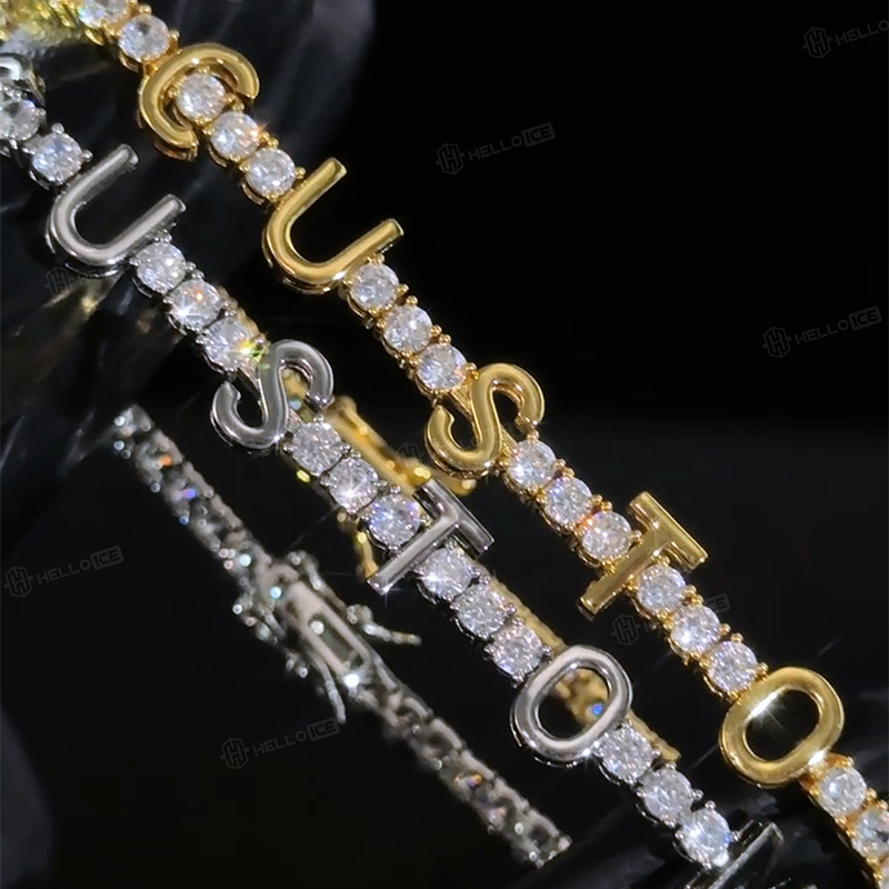 Custom Name 3mm Tennis Bracelet Custom Name 3mm Tennis Bracelet