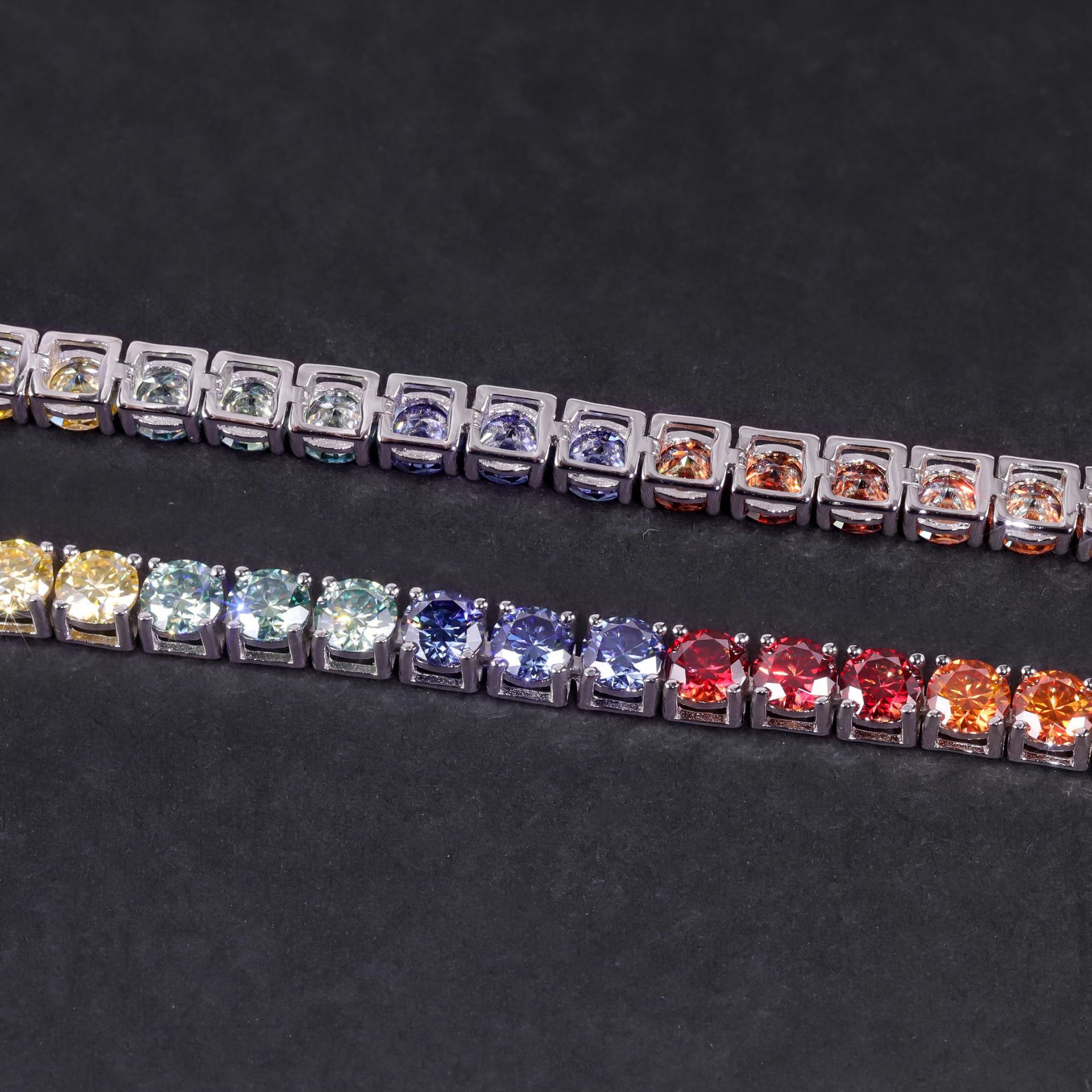 3mm/4mm/5mm S925 & Moissanite Colorful Tennis Bracelet