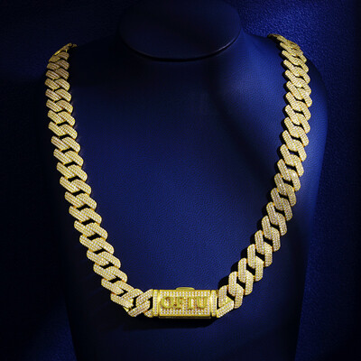 16mm Customized Name 925S & VVS Moissanite Cuban Chain