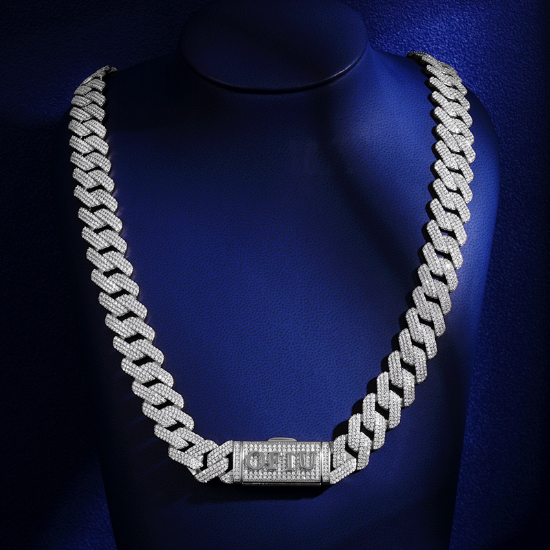 16mm Customized Name 925S & VVS Moissanite Cuban Chain