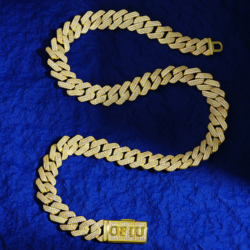 16mm Customized Name 925S & VVS Moissanite Cuban Chain