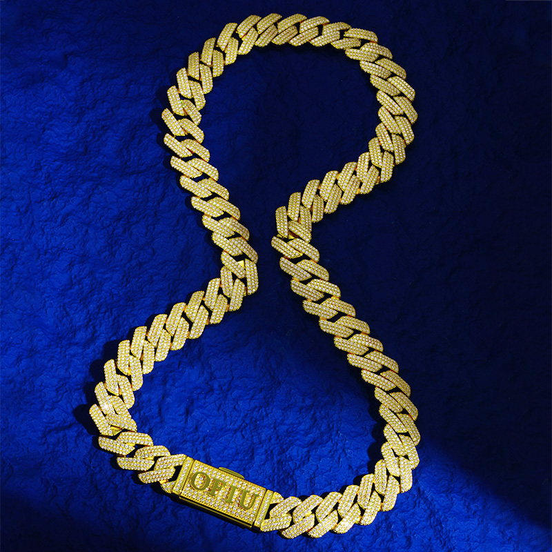 16mm Customized Name 925S & VVS Moissanite Cuban Chain