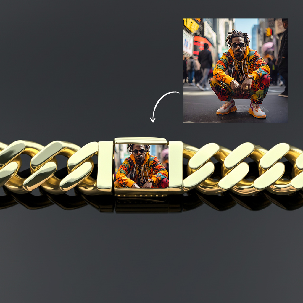 10mm Iced Out Custom Picture Cuban chain 10mm Iced Out Custom Picture Cuban chain