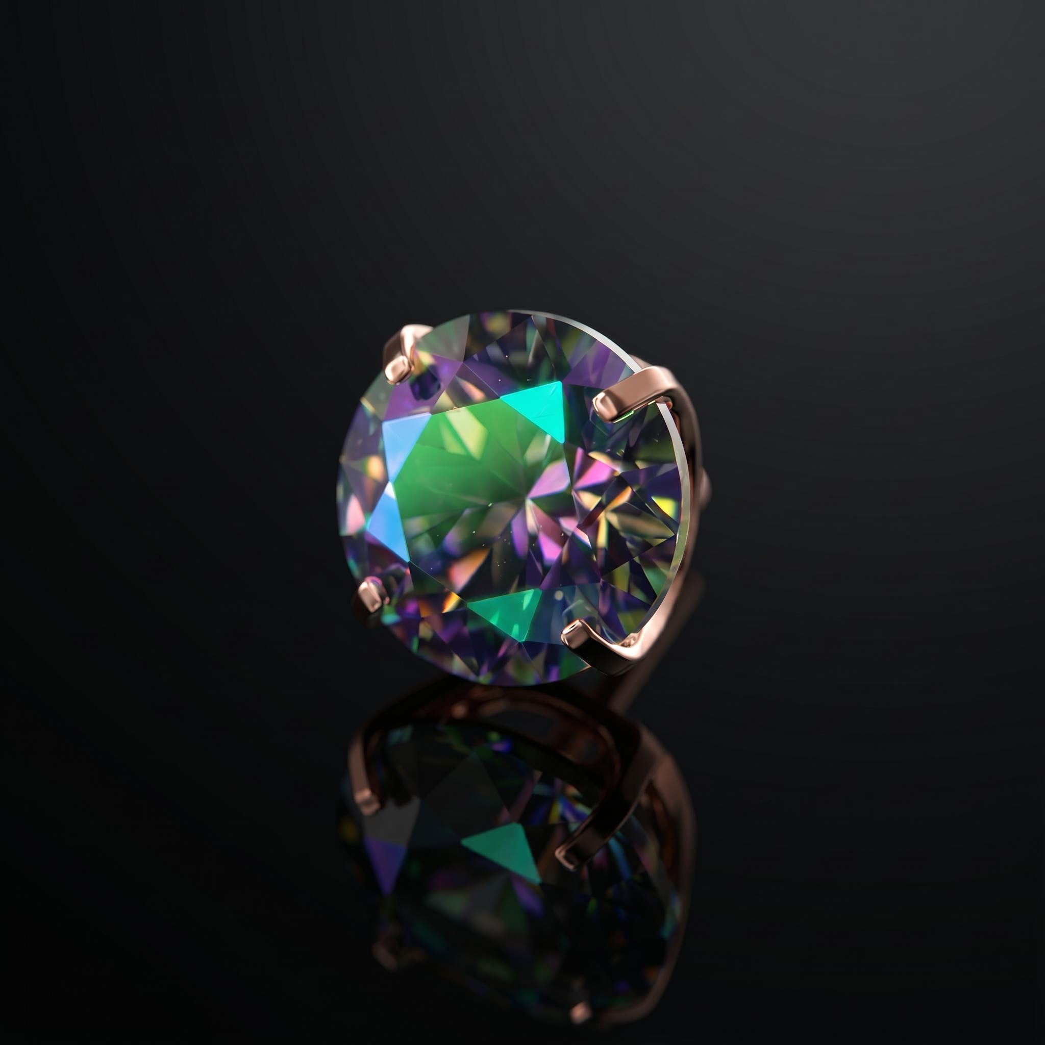 6mm/8mm/10mm Colorful Round Cut Stud Earrings