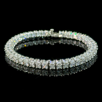6mm 3-Sided Princess Cut Tennis Bracelet