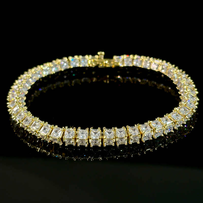 6mm 3-Sided Princess Cut Tennis Bracelet