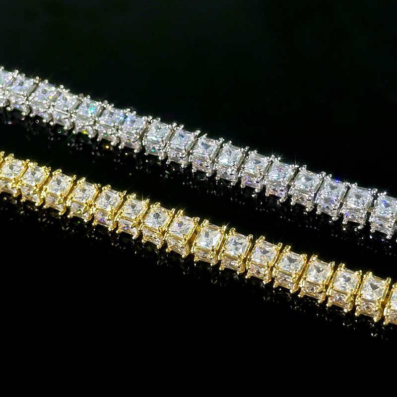 6mm 3-Sided Princess Cut Tennis Bracelet