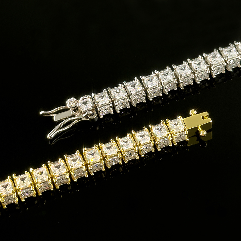 6mm 3-Sided Princess Cut Tennis Bracelet