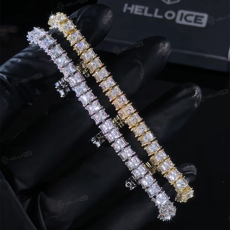 6mm 3-Sided Princess Cut Tennis Bracelet