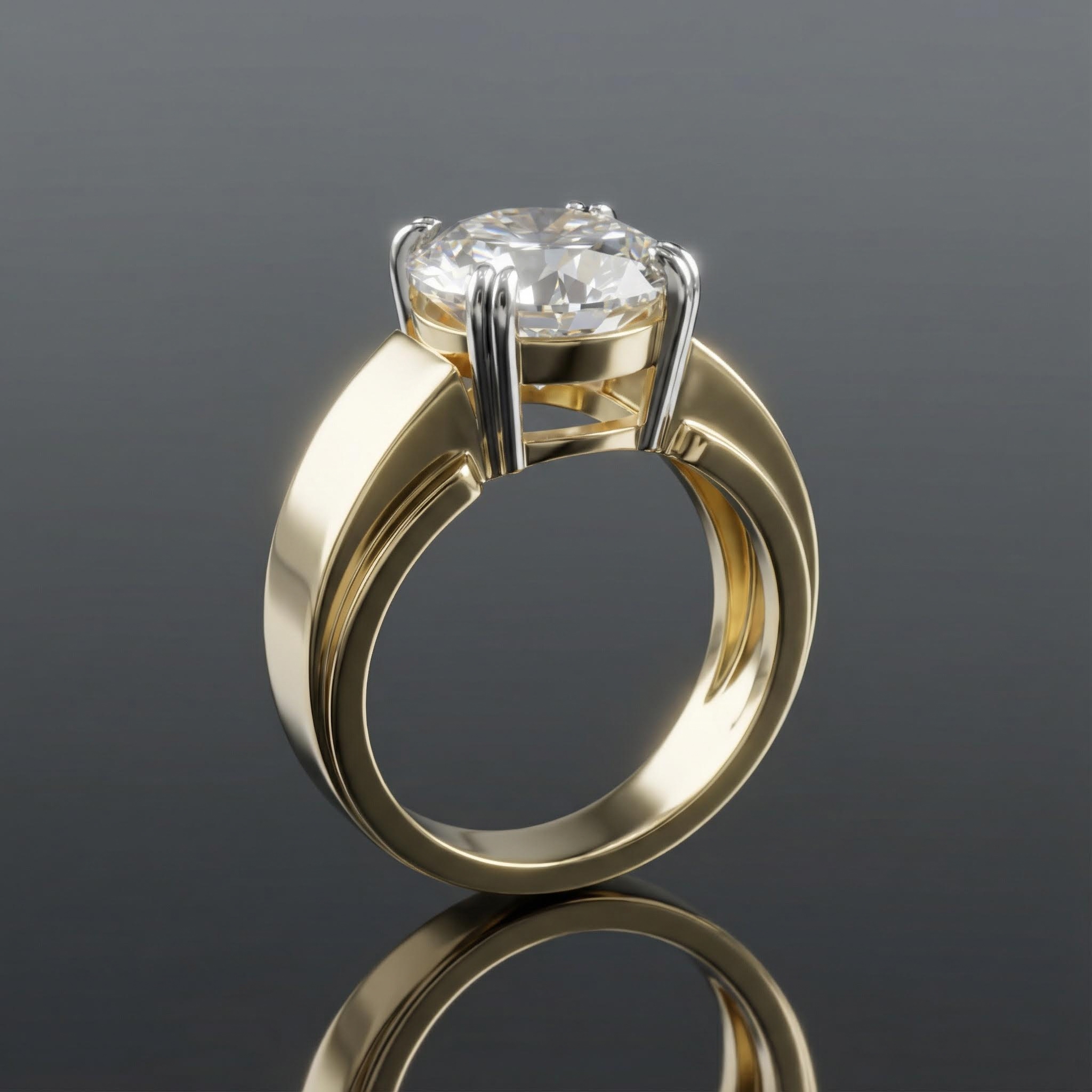 Iced Out 5CT Round Cut Men‘s Ring Iced Out 5CT Round Cut Men‘s Ring