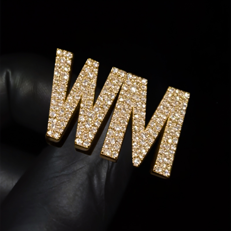 Iced Custom Name Ring