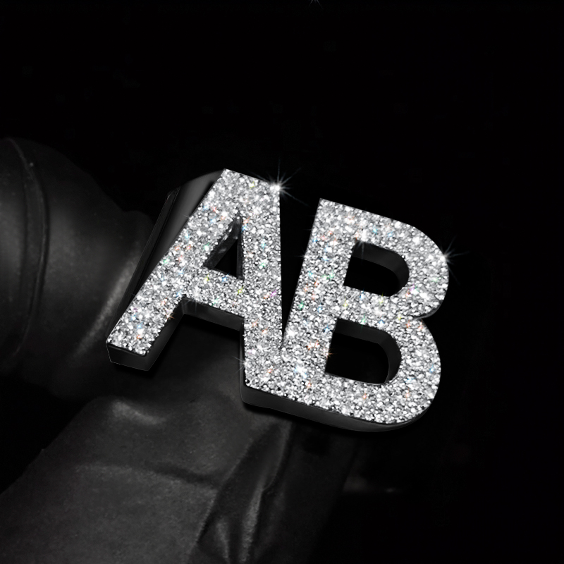 Iced Custom Name Ring
