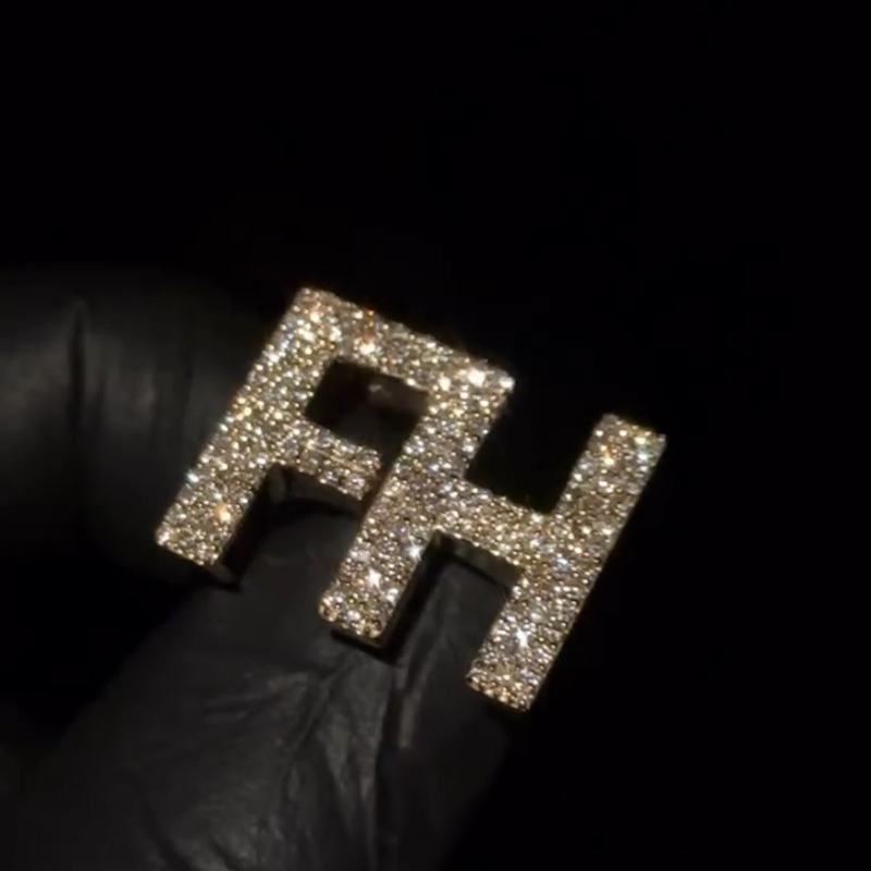 Iced Custom Name Ring