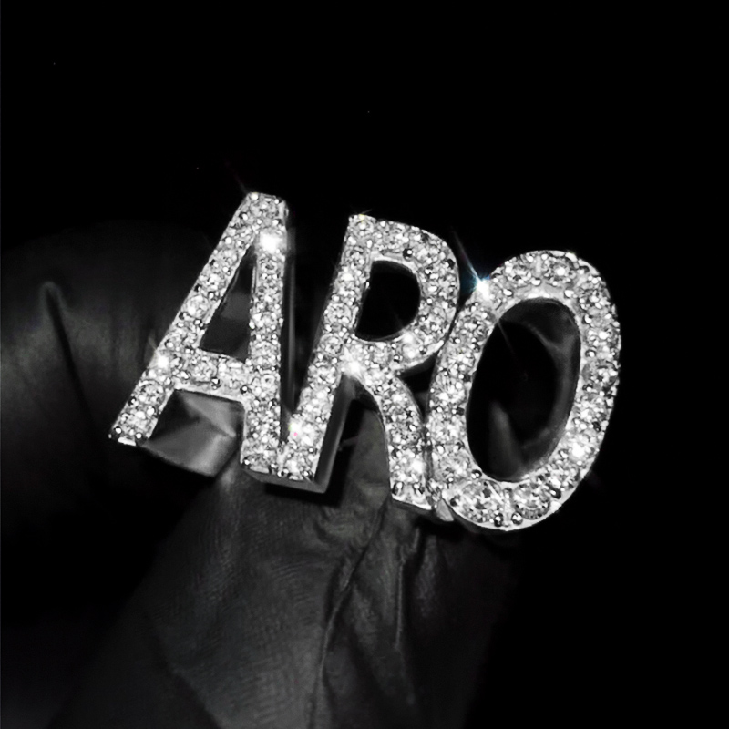 Iced Custom Name Ring