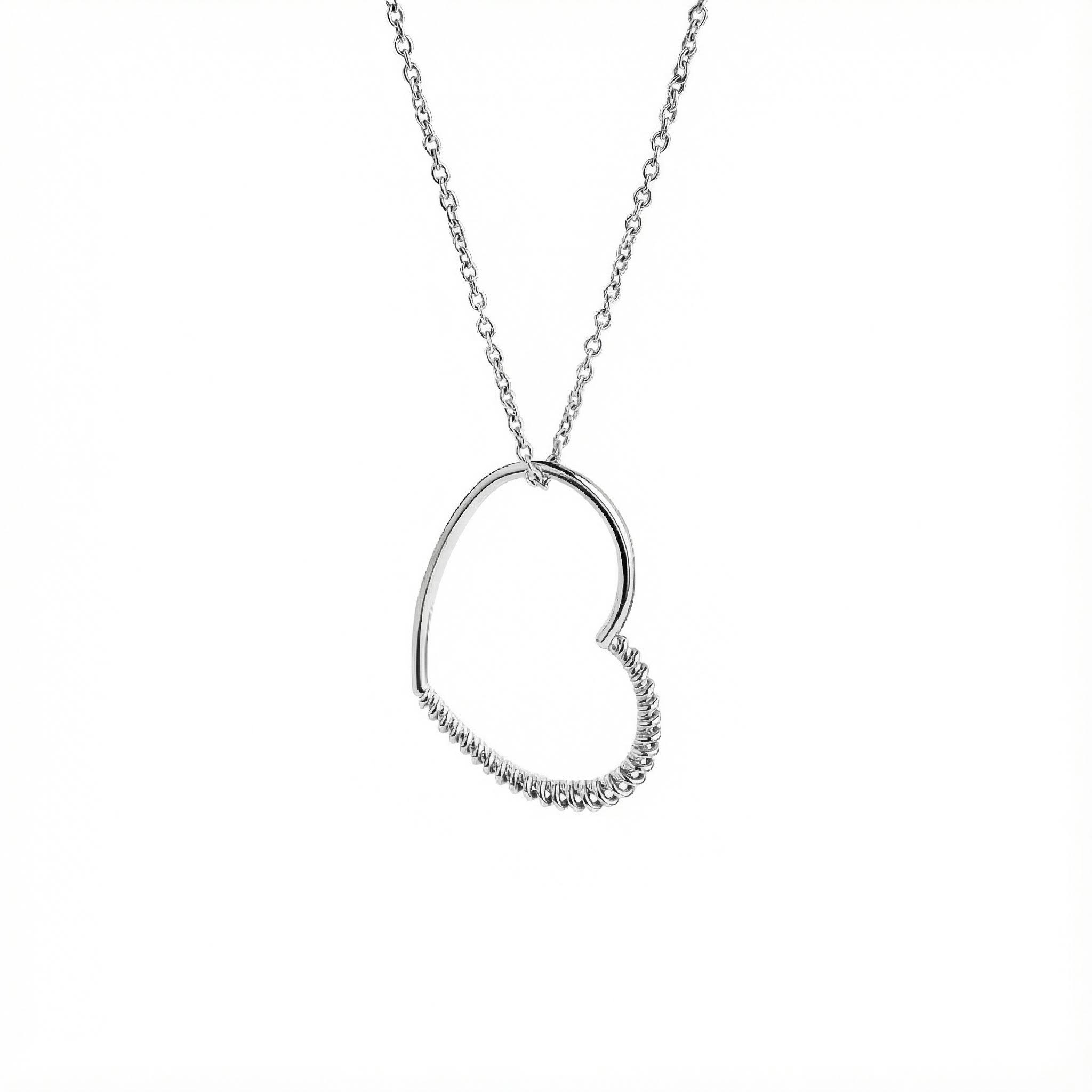 S925 Silver Heart Pendant Necklace